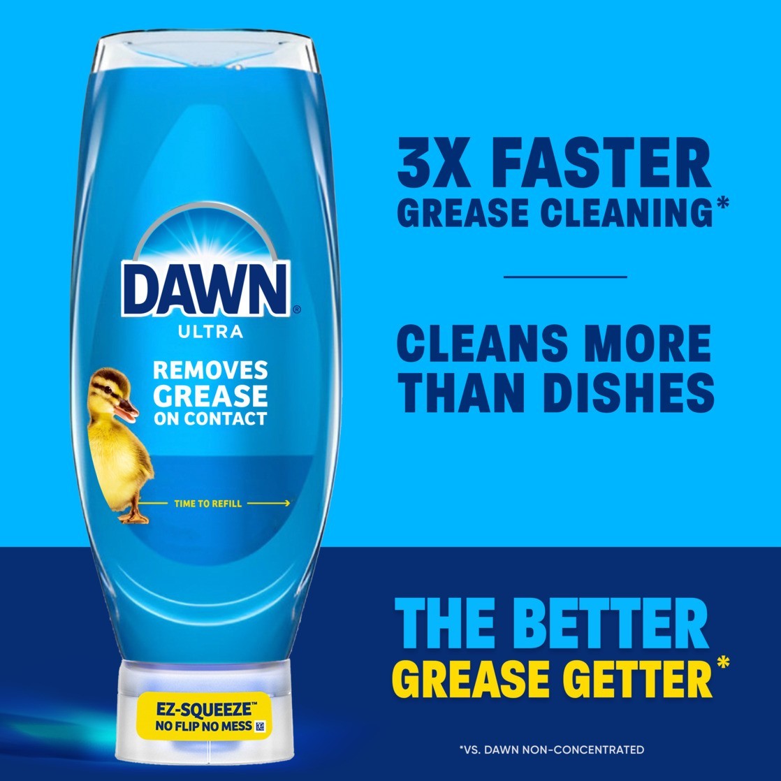 Dawn Ultra EZ-Squeeze Dish Soap Orange Scent 22oz Bottle No-Leak Design