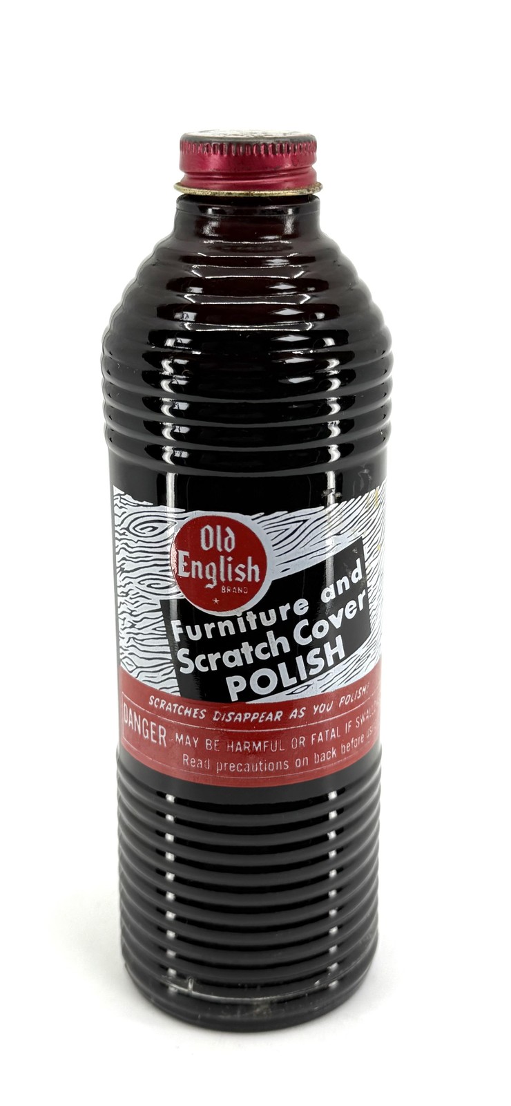 Vintage Old English Furniture Scratch Cover Polish Bottle 8 Fl Oz Medium Dark