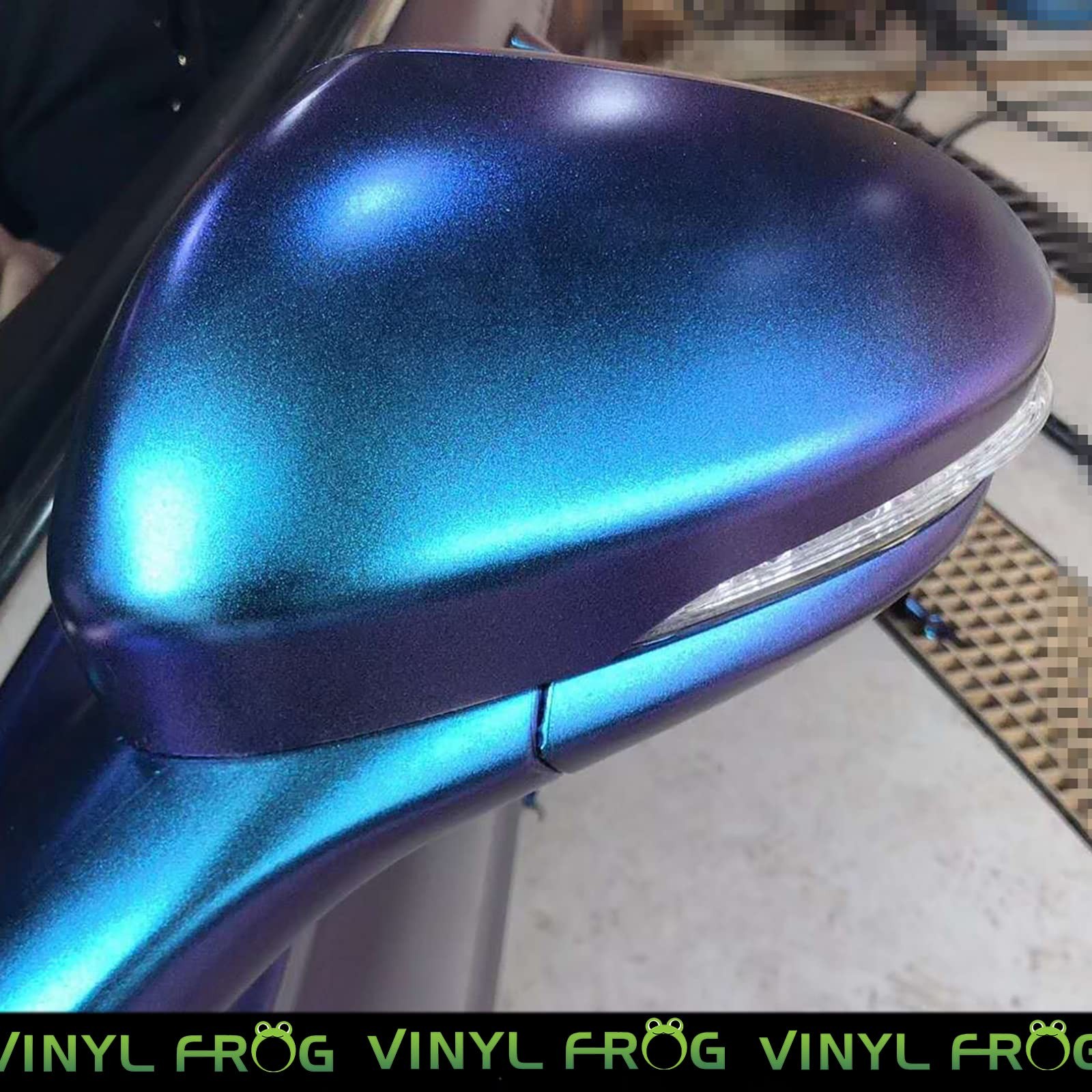 Chameleon Car Wrap 12″x60″ Purple to Blue Matte Metallic Vehicle Film 1x5ft S…