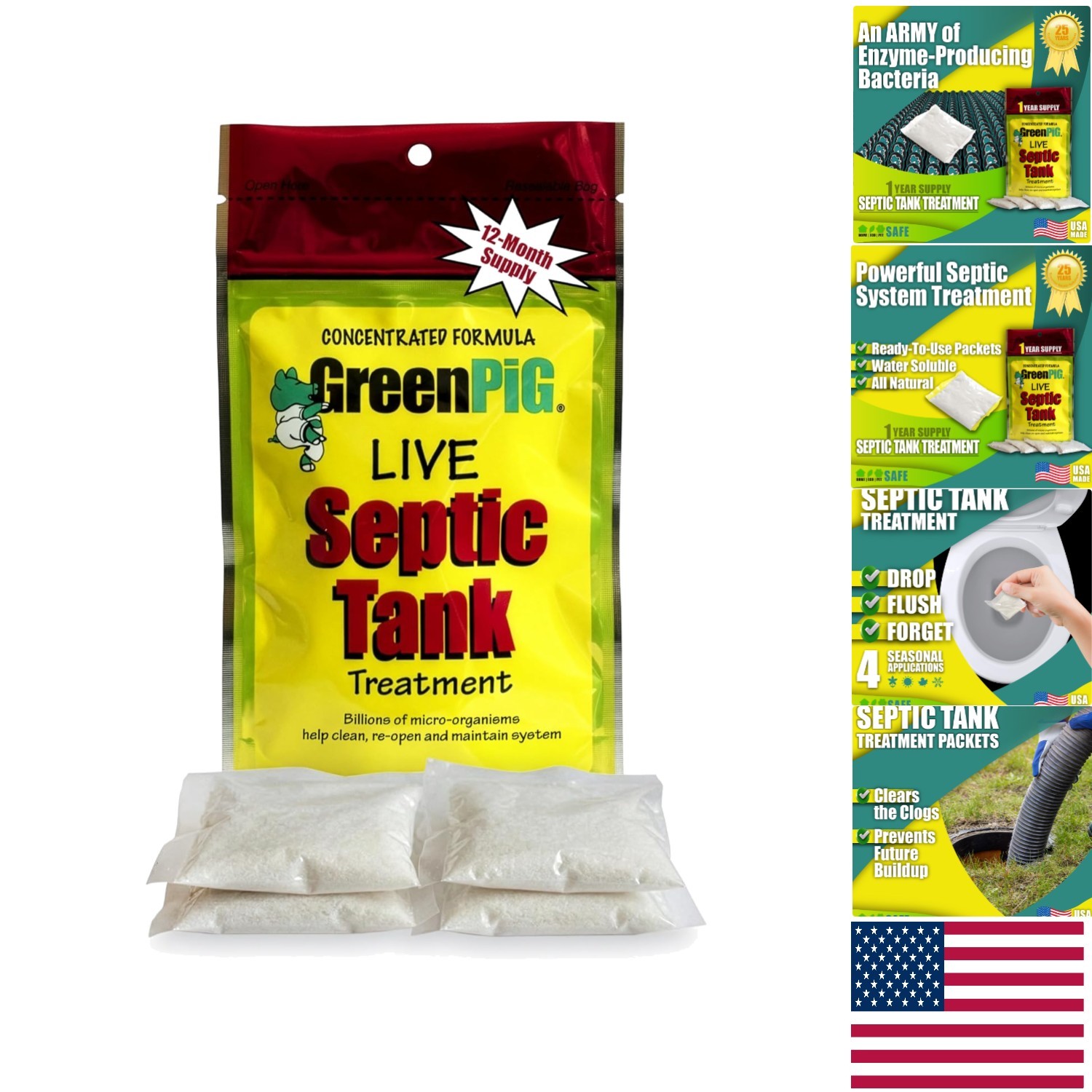 Efficient Septic Tank Treatment for 500-1500 Gallon Systems – Quick & Safe