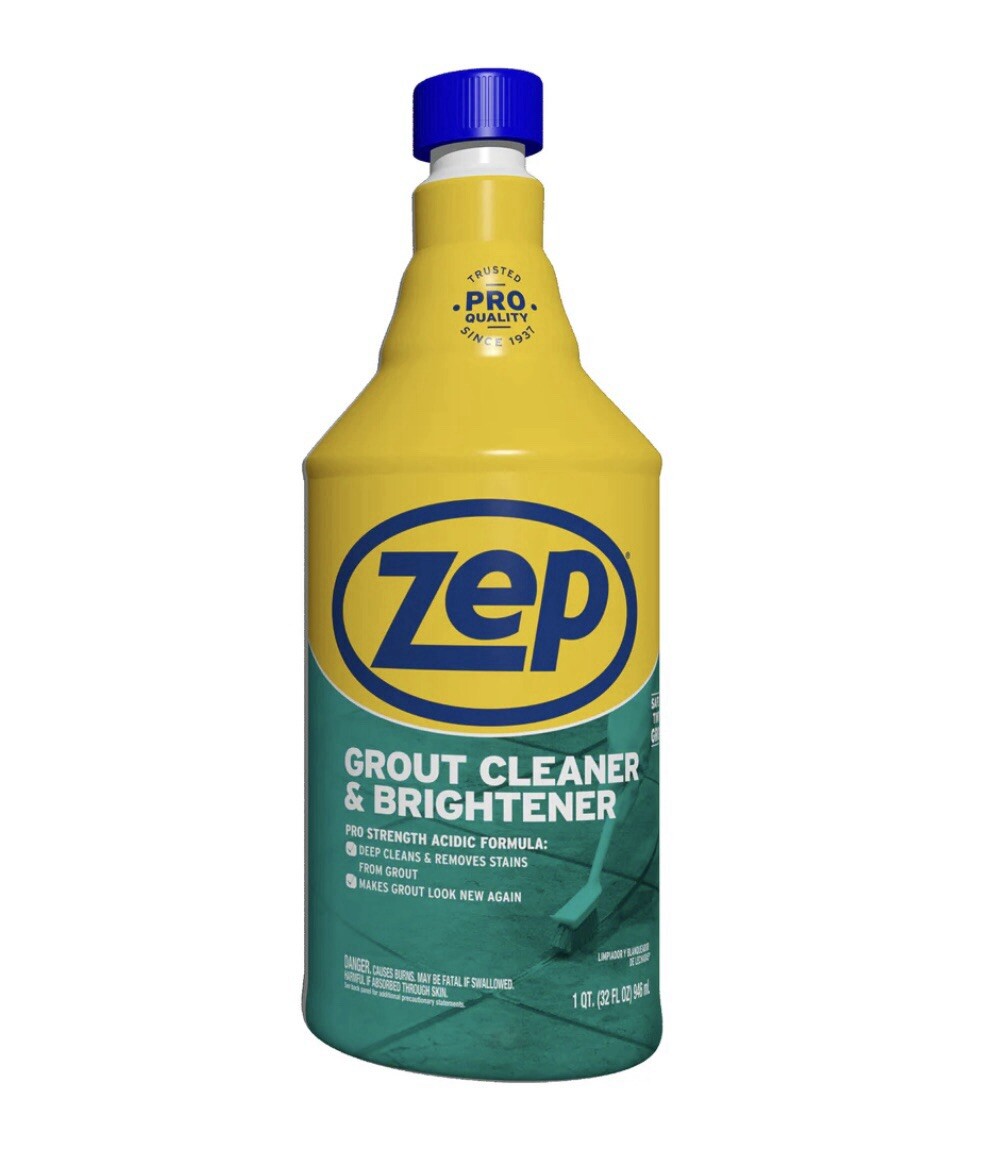 ZEP Grout Cleaner & Brightener Professional Strength Acidic Formula – 1qt (32oz)