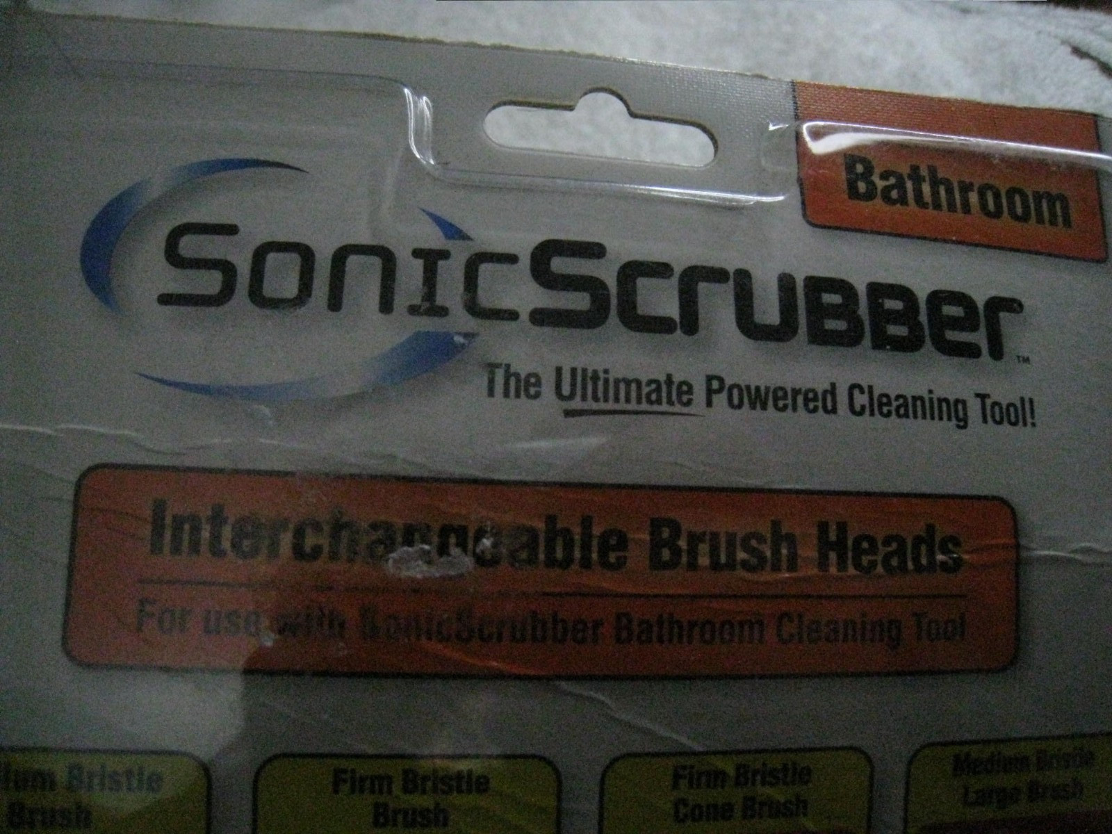 NWT Sonic Scrubber Bathroom Interchangeable Brush Heads Set of 4 NEW bristle L&M
