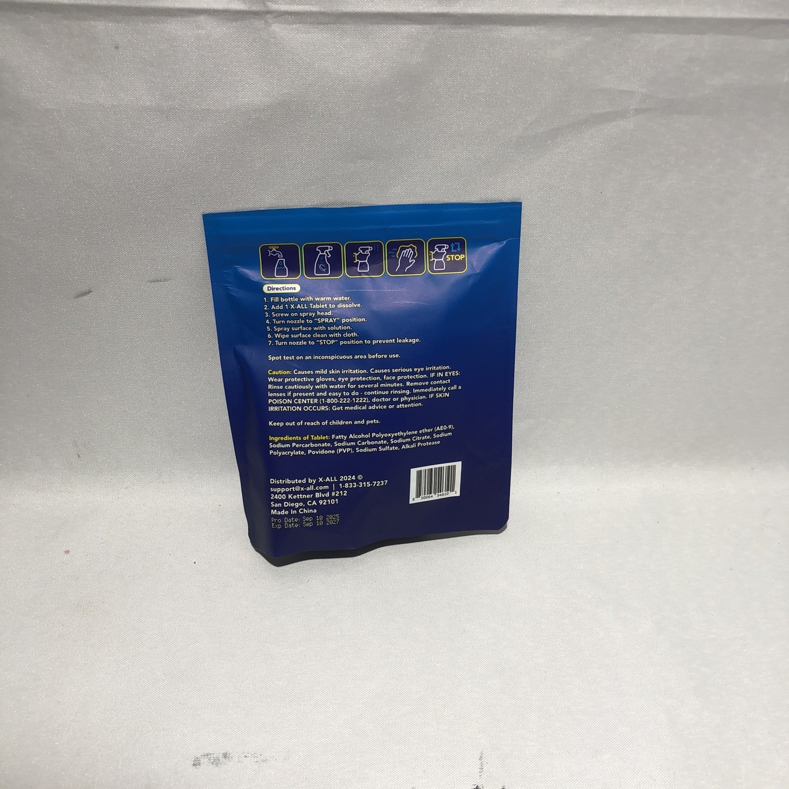 X-ALL Multipurpose Cleaning Tablets Exp: 09/2027 READ ITEM DESCRIPTION