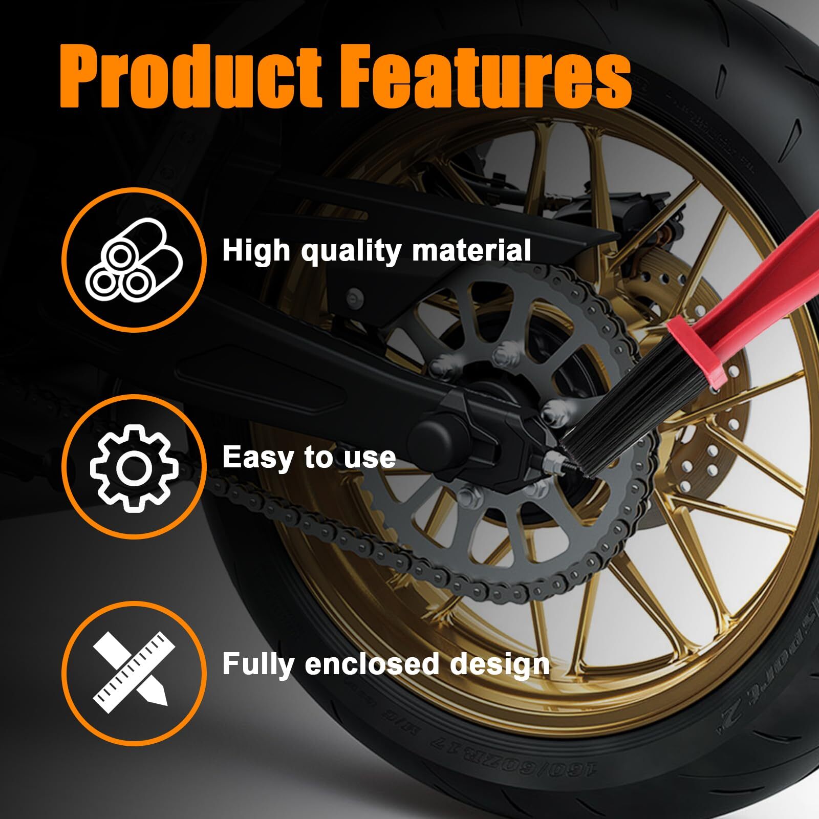 Ziciner 2 PCS Bike or Motorcycle Chain Washer Motorcycle Chain Gear Dirt Clean