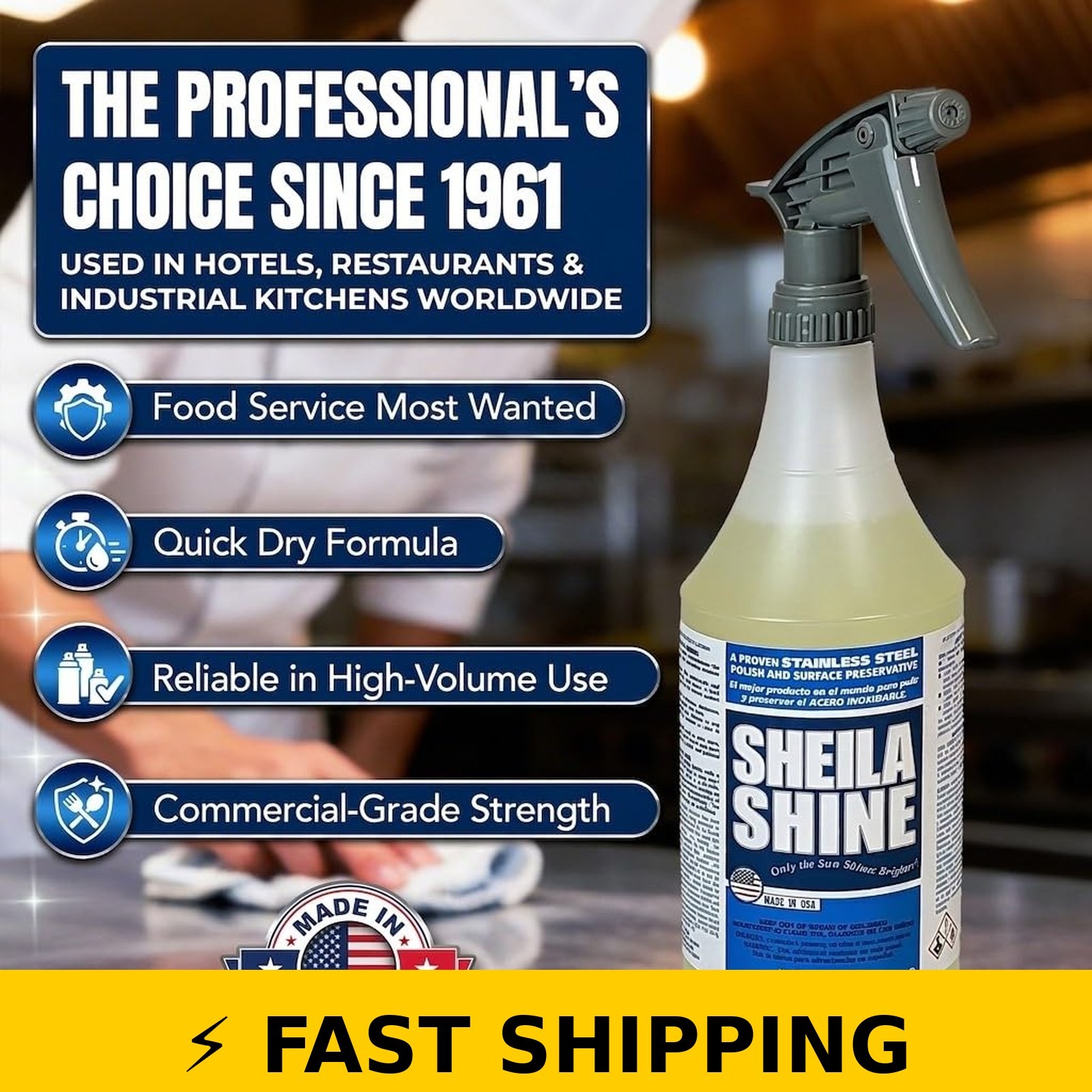 Sheila Shine Stainless Steel Cleaner & Polish 1 Quart
