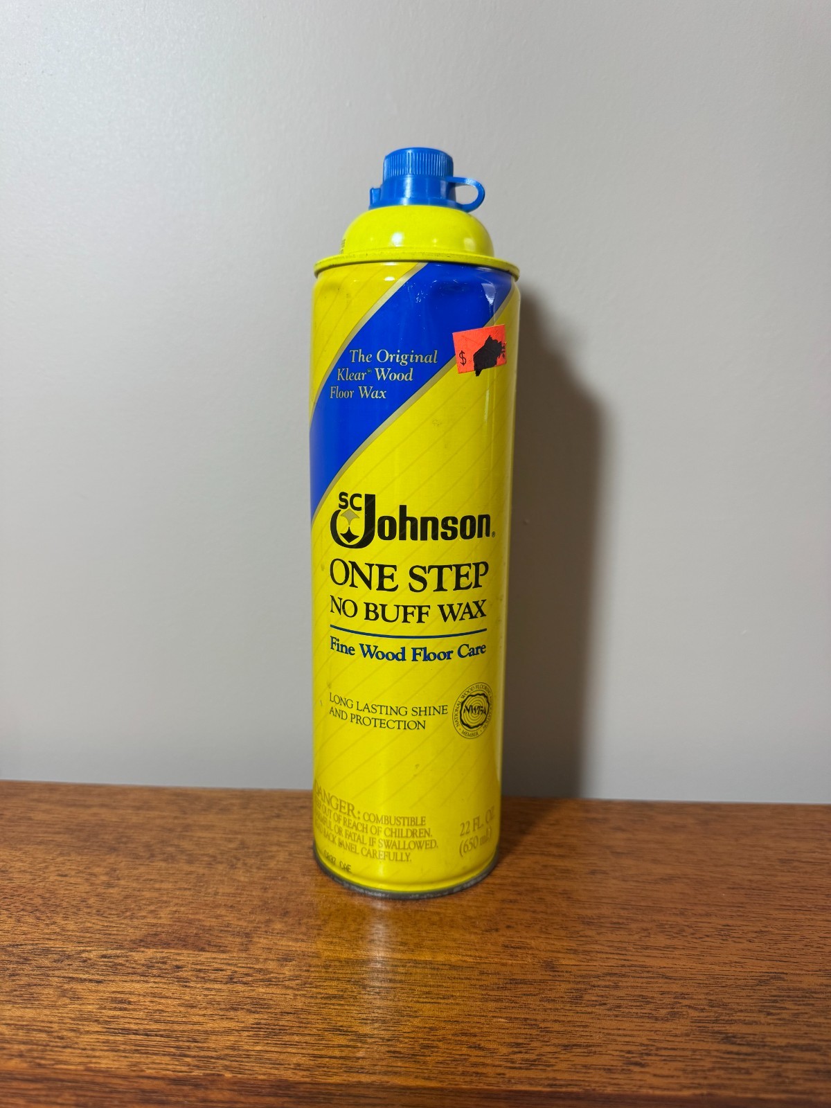 SC Johnson One Step No Buff Wax Fine Wood Floor Care 22Oz Discontinued