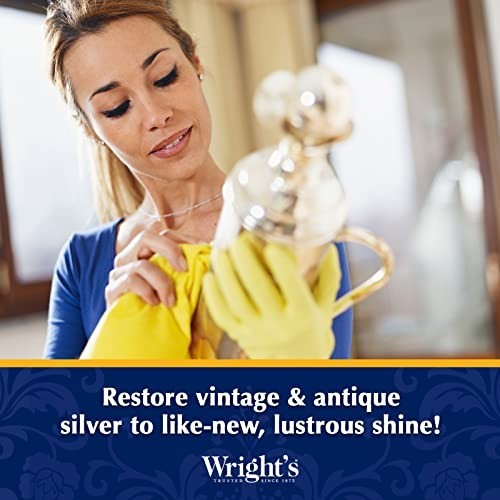 Wright’S Silver Cleaner and Polish Cream, 8 Ounce, Gently Clean and Remove Tarn