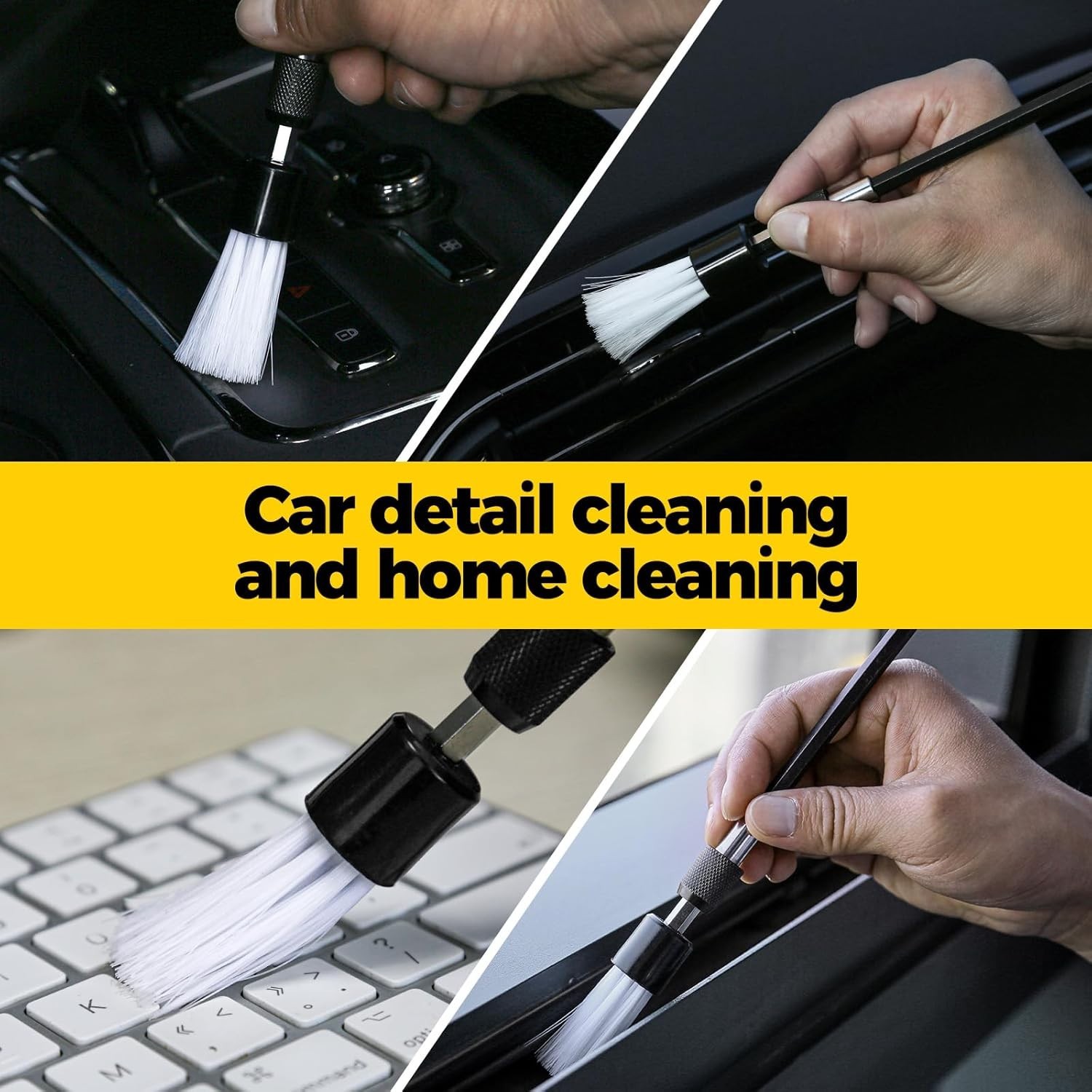 7Pack Drill Brush Attachment Set-Car Interior Detailing Kit，Power Scrubber Brush