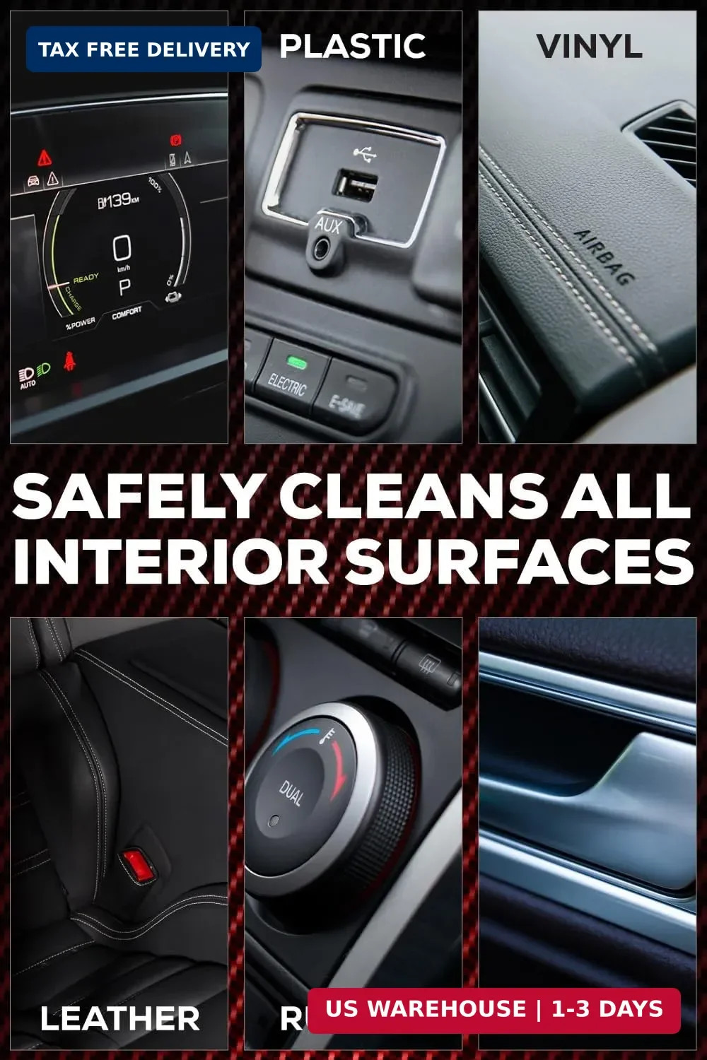 SHINE ARMOR Car Interior Cleaner & Protectant – Interior Detailer Spray with UV