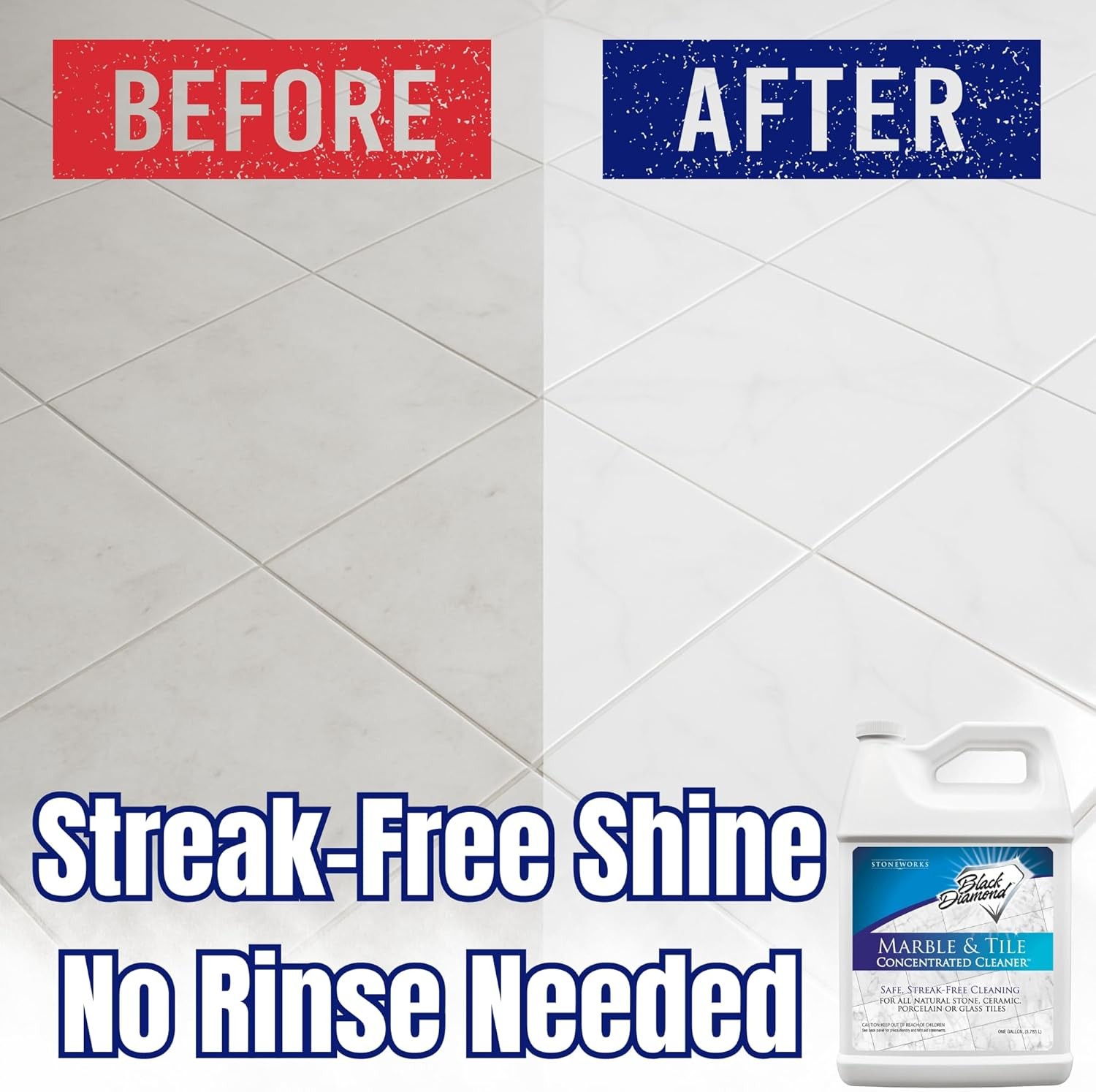 MARBLE & TILE FLOOR CLEANER. Great for Ceramic Porcelain Granite Natural Ston…