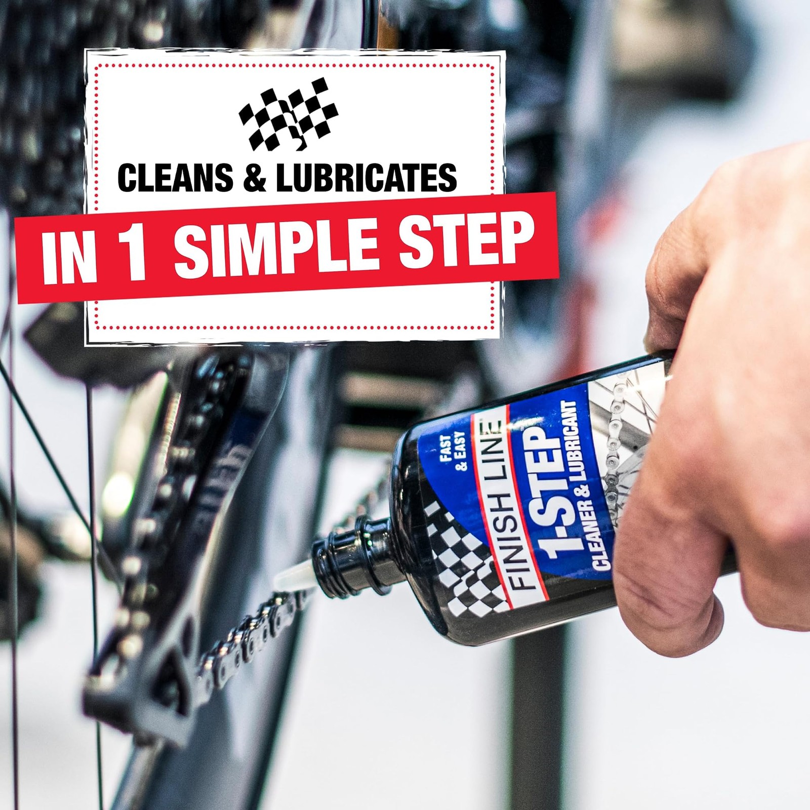 Finish Line 1-Step Bike Chain Cleaner and Lubricant – Cleans, Lubricates & Pr…