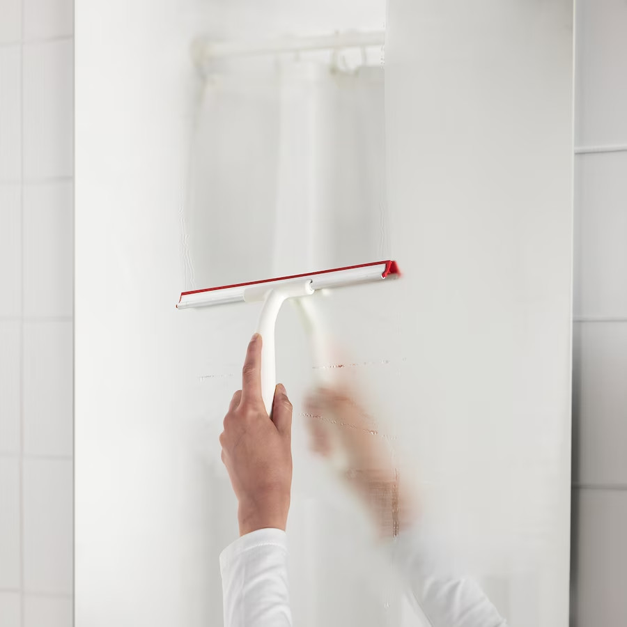 2x IKEA LILLNAGGEN Shower Squeegee Window Squeegee Glass Cleaning – Red & White