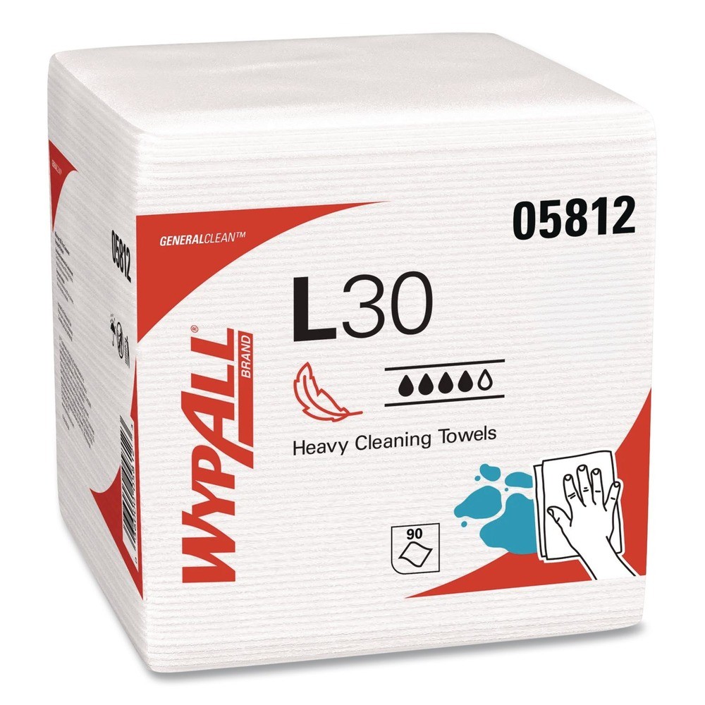 WypAll 05812 L30 Quarter Fold 12.5″ x 12″ Towels (90/PLYPK, 12 PLYPK/CT) New