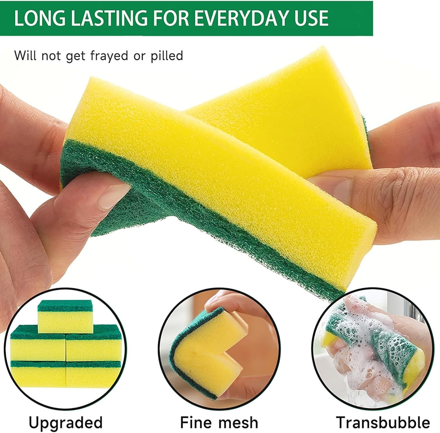 Multi-Purpose Non-Scratch Sponges – 32 Count for Stovetops, Dishes & Appliances