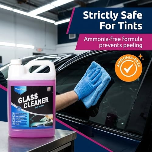 Car Glass Cleaner 1 Gallon – Ammonia-Free Window 128 Fl Oz – Pack of 1