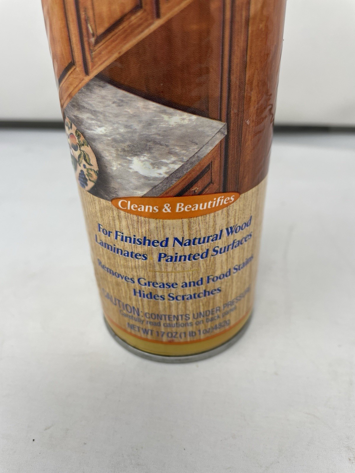 Vintage Original Cabinet Magic Wood Cleaner Polish 17oz 54% Full