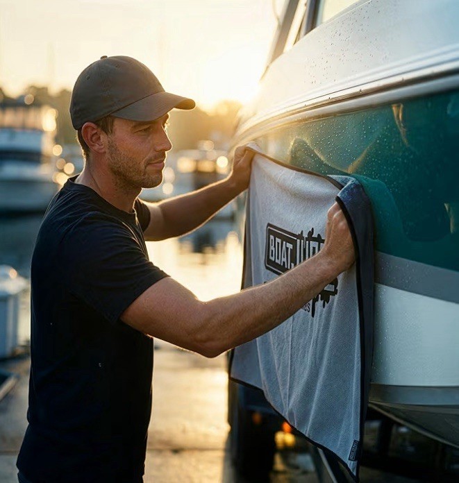 Boat Juice Exterior Cleaner 32oz + Rapid Dry Microfiber Towel 28×26 Bundle New