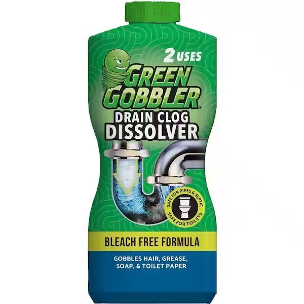 Green Gobbler 31 oz. Drain & Toilet Clog Dissolver & Remover Bleach Free Formula