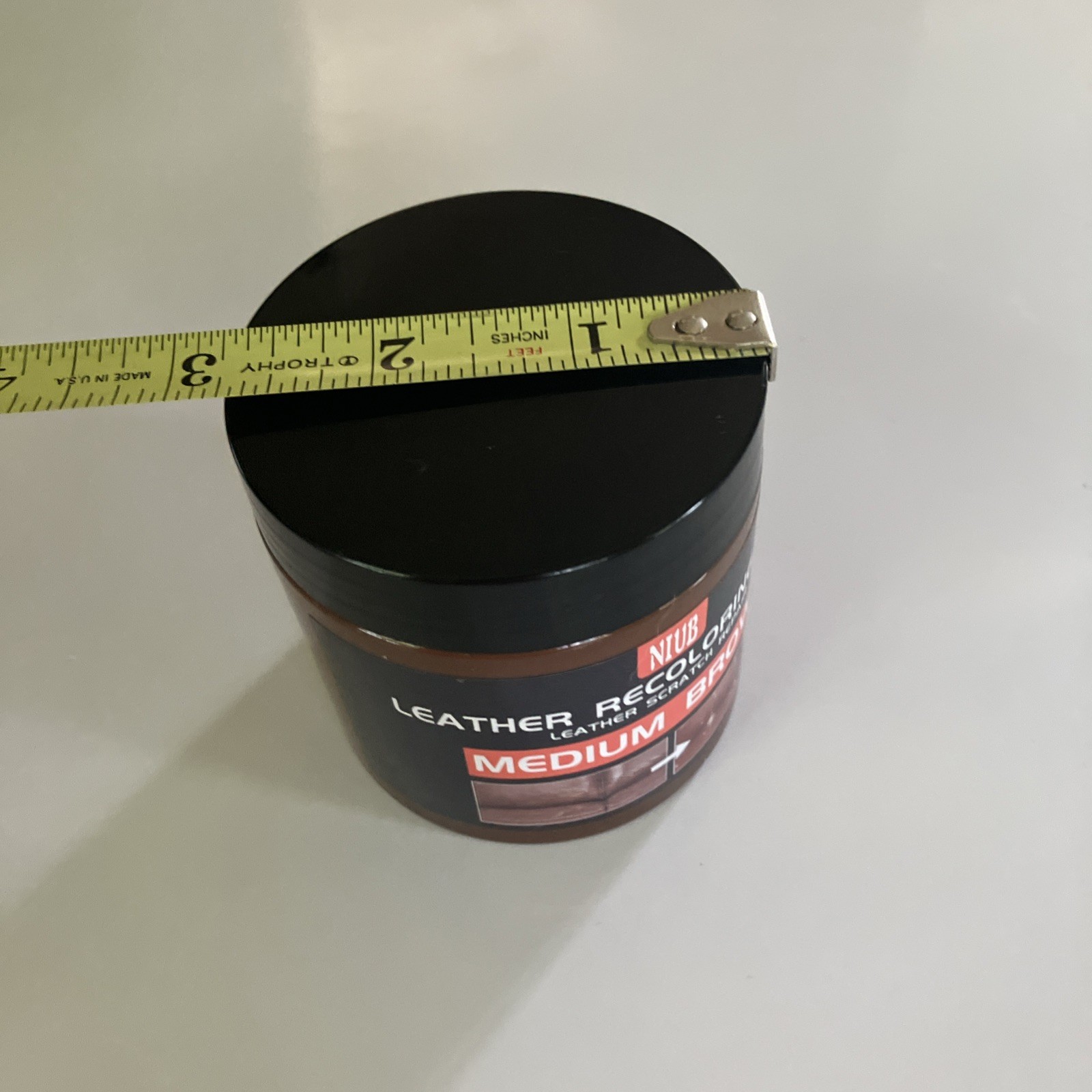 NIUB Leather Recoloring Balm Color Restorer Scratch Repair Balm, MEDIUM BROWN