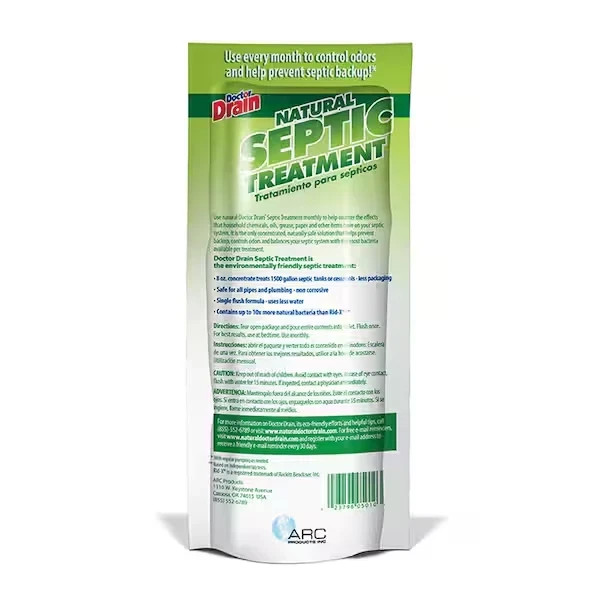Doctor Drain Septic Tank Treatment for Toilets Sinks and Drains 8 oz.