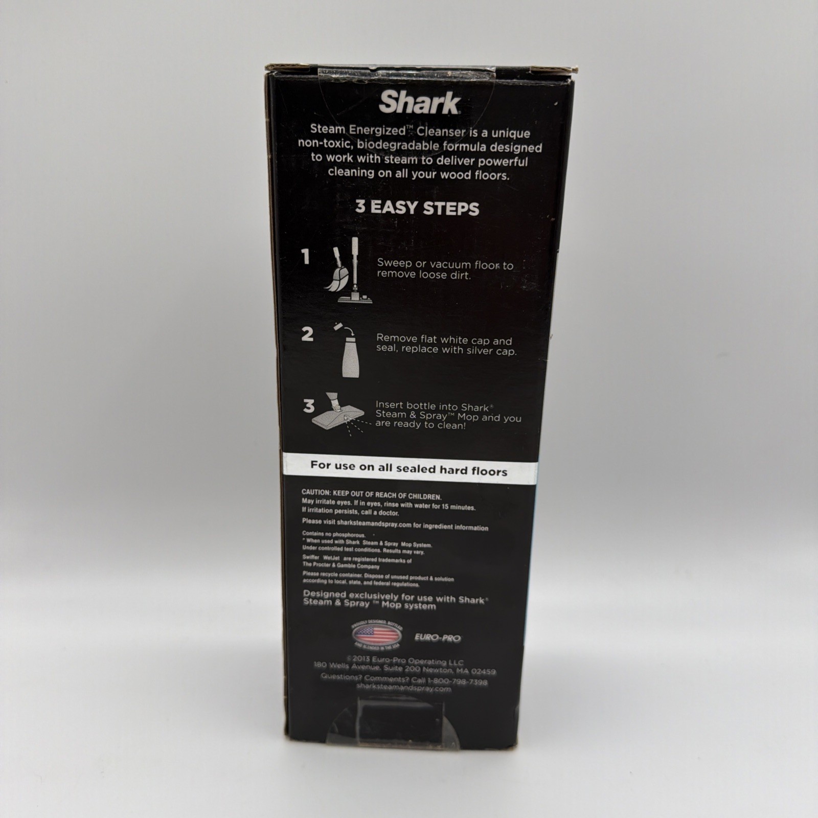 Shark Steam Energized Wood Floor Cleanser 20 Oz Non-Toxic Biodegradable Safe NEW