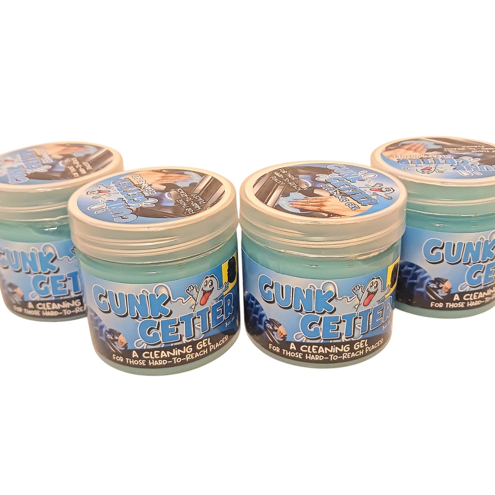 4 Pack Car Cleaning Gel Auto Electronics Gunk Getter Reusable Dust Cleaner