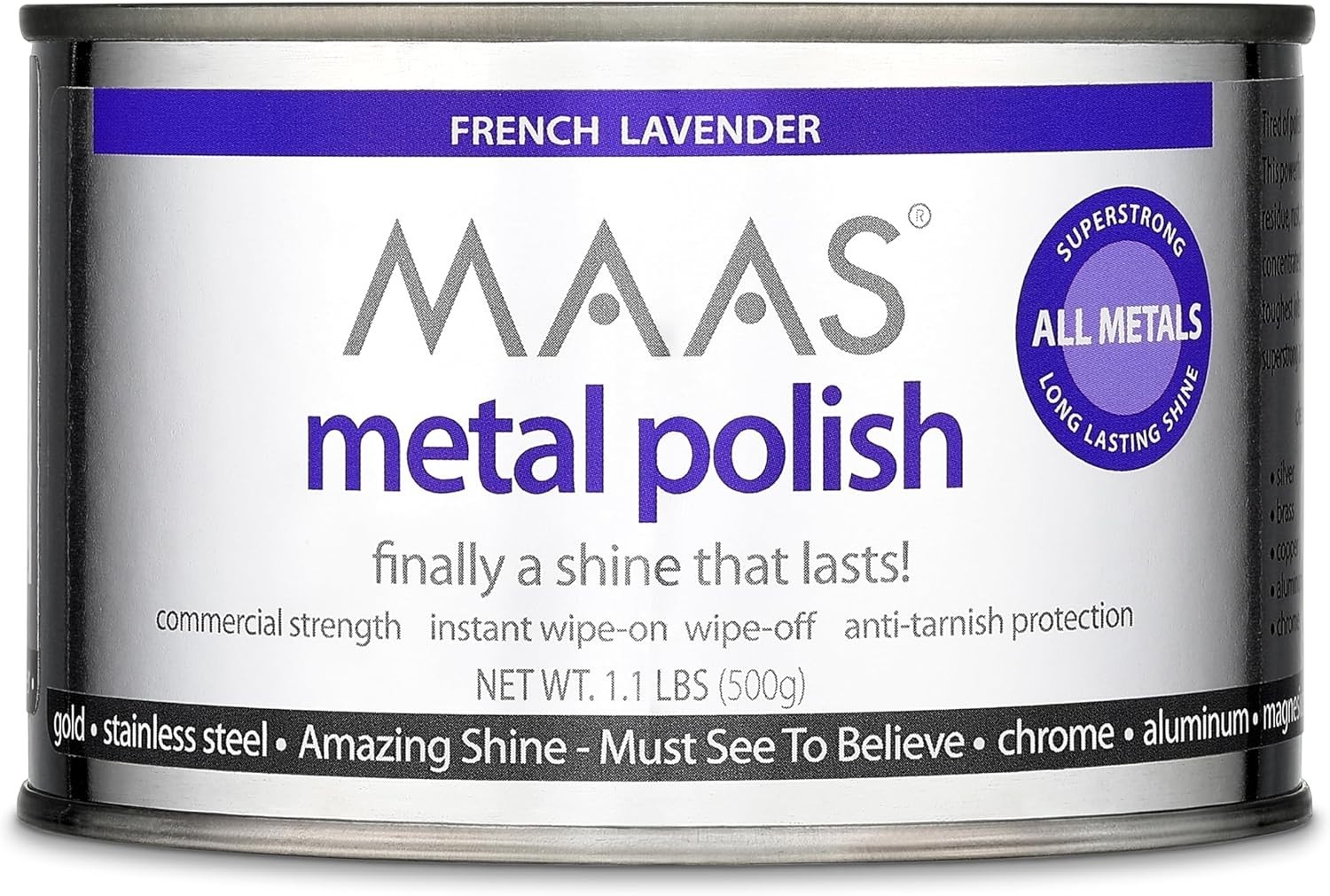 Metal Polish 1.1lb Can, Universal Metal Cleaner for All Metals, Clean, Polish…