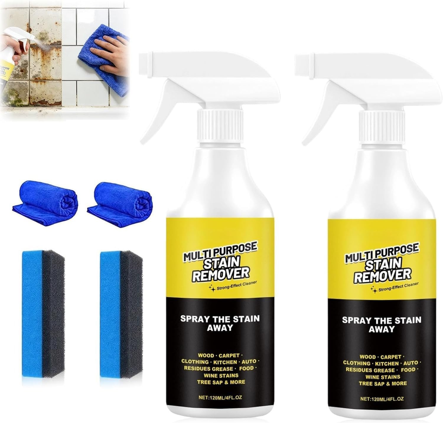 2PCS Alien Multi Purpose Stain Remover, Foam Cleaner Spray, a Powerful Cleaner