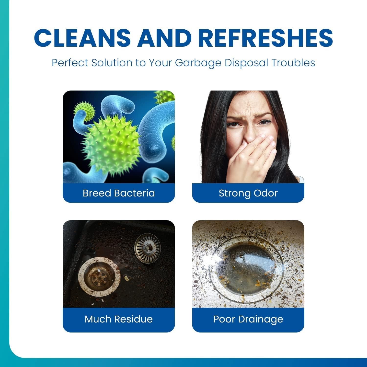 Garbage Disposal Cleaner and Deodorizer 28 Tablets Sink Foaming Garbage Disposer