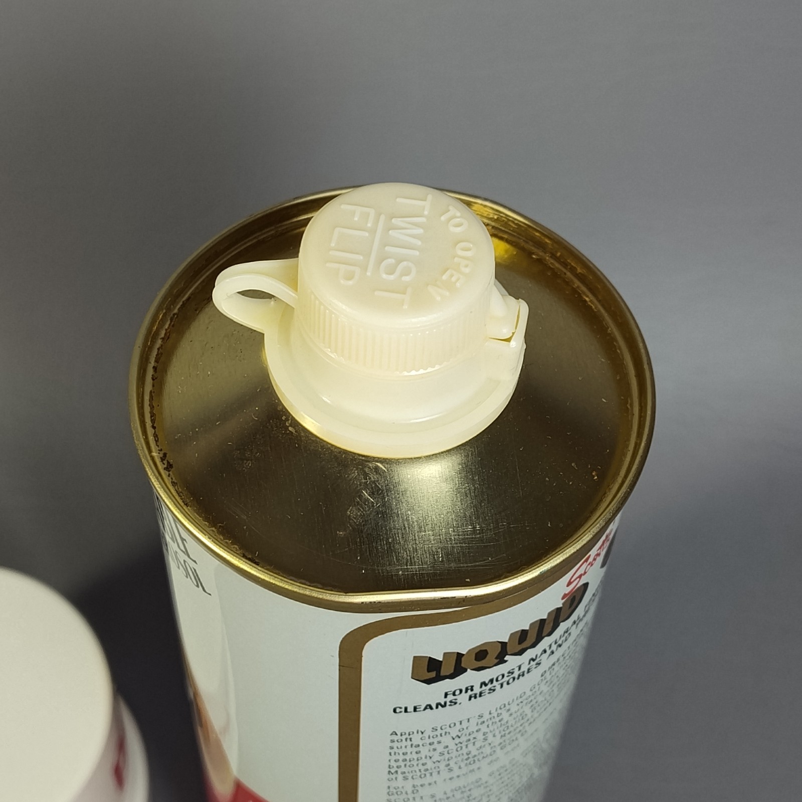 Vintage Scott’s Liquid Gold Wood Cleaner Pourable Top Non Aerosol About80% FULL