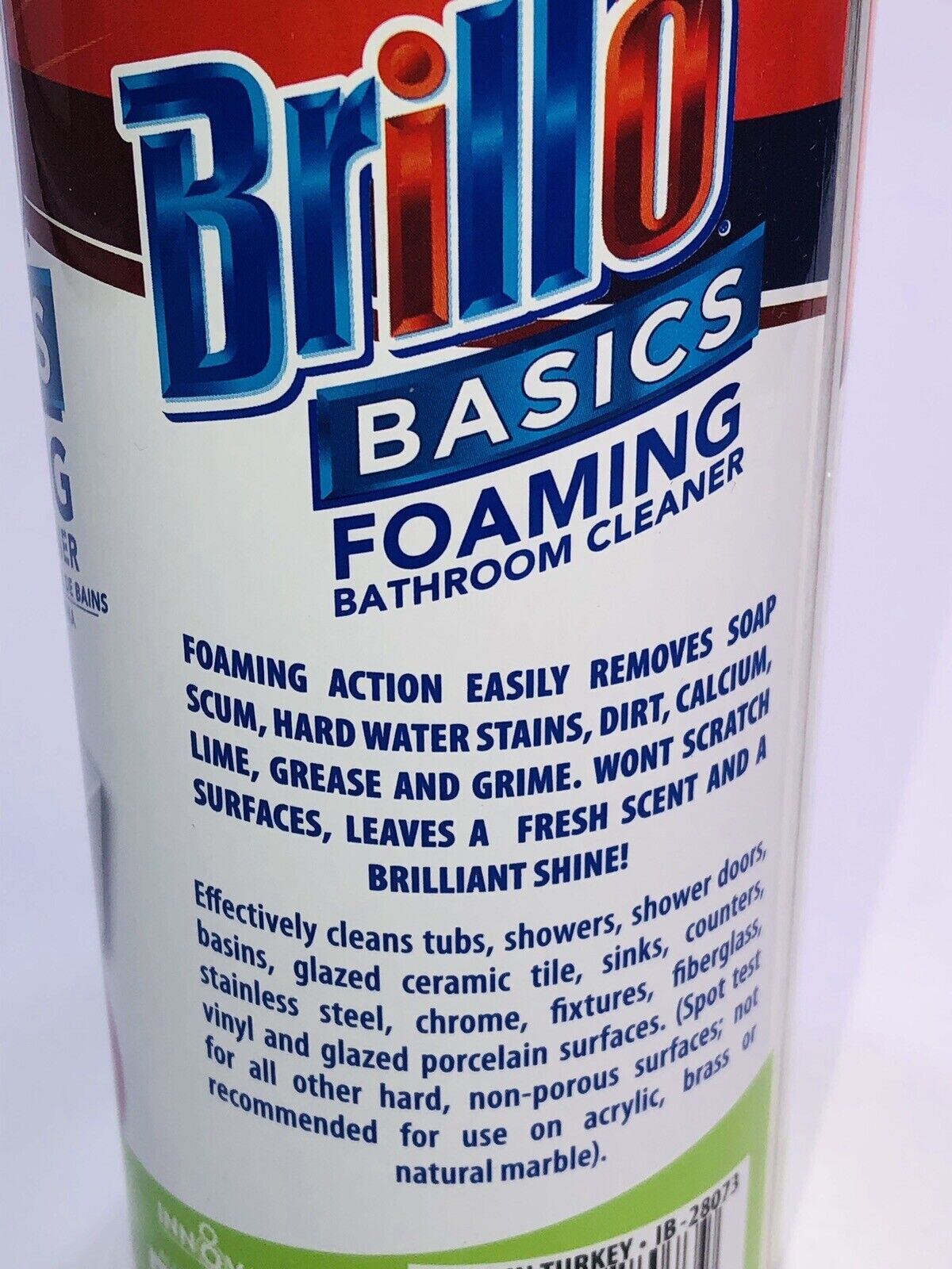LOT OF 3-Brillo Basics Foaming Bathroom Shower Cleaner 12oz 3x Action