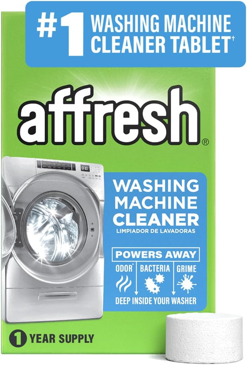 Affresh Washing Machine Cleaner 6 Tablets Deep Clean Odor Causing Bacteria Remov