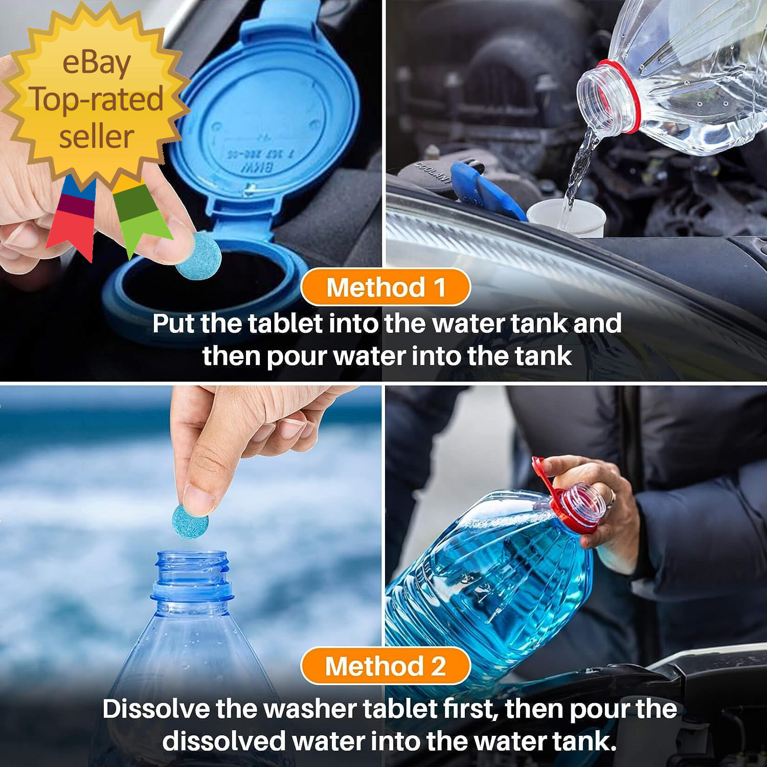 Car Windshield Washer Tablets – Washer Fluid Tablets Glass Cleaner Concentrate