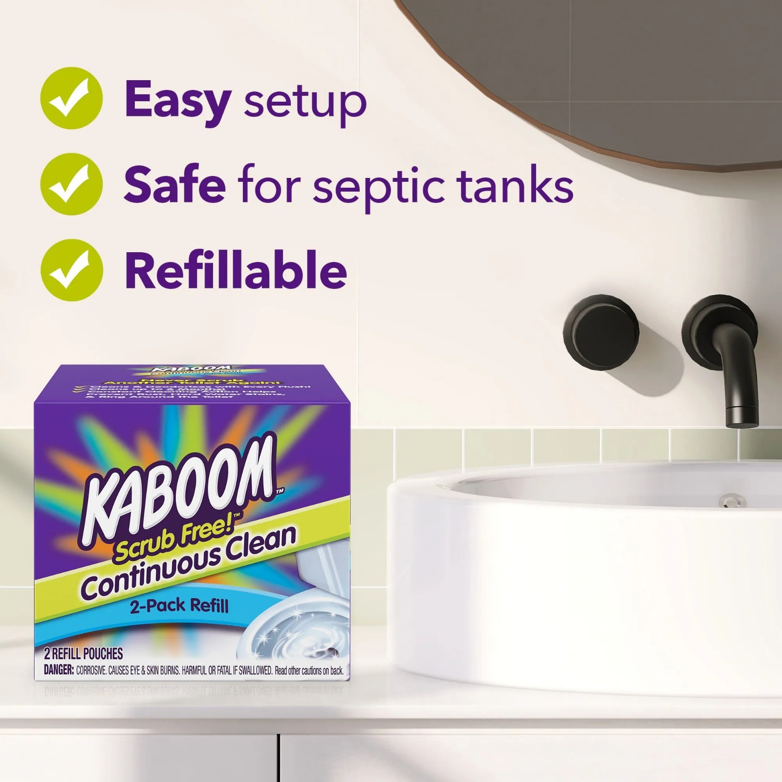 Kaboom Toilet Bowl Cleaner Refill 2 Count