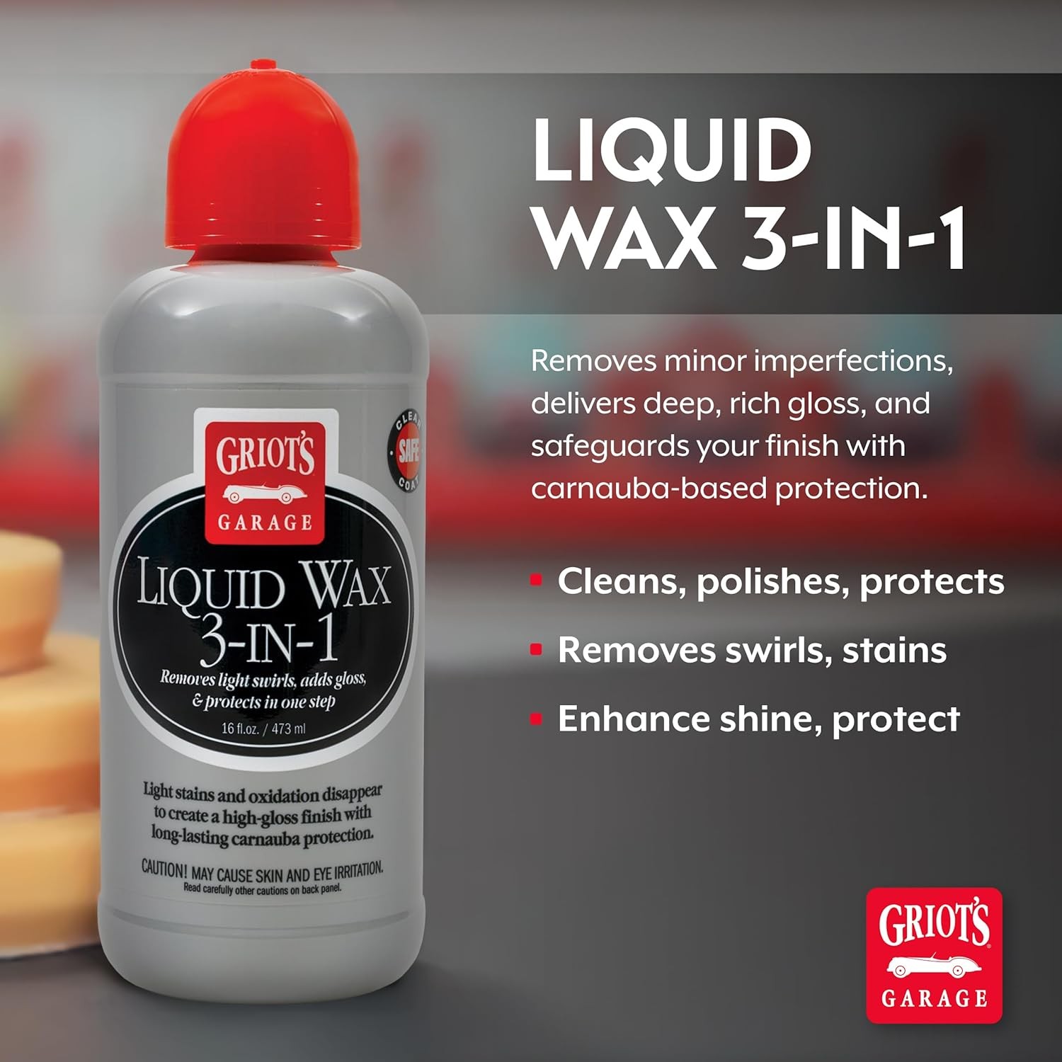 11013 Liquid Wax 3-In-1 16oz