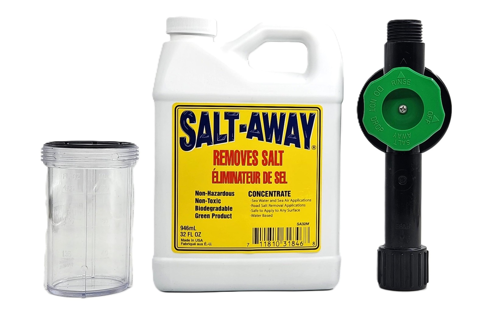 Salt Away SA32M Concentrate Kit with Mixing Unit, Salt Removing Cleanser, 32 Fl.