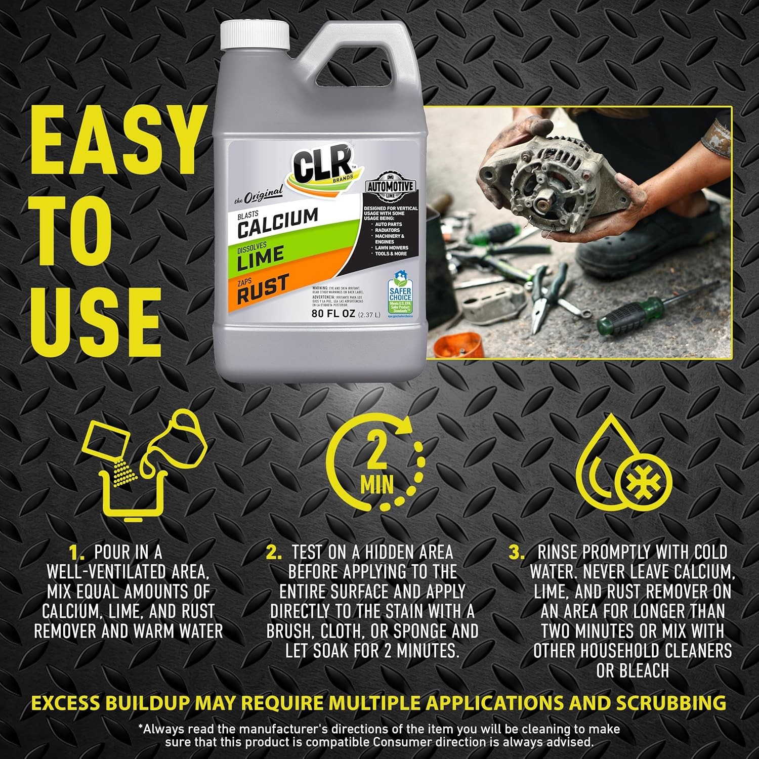 CLR Brands® Automotive Calcium Lime & Rust Remover Cleaner for Multiple