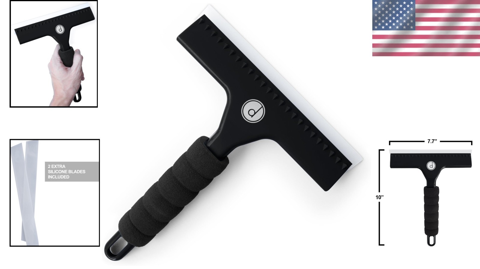 Versatile Silicone Squeegee with Comfortable Grip – Ideal for Glass & Windshield