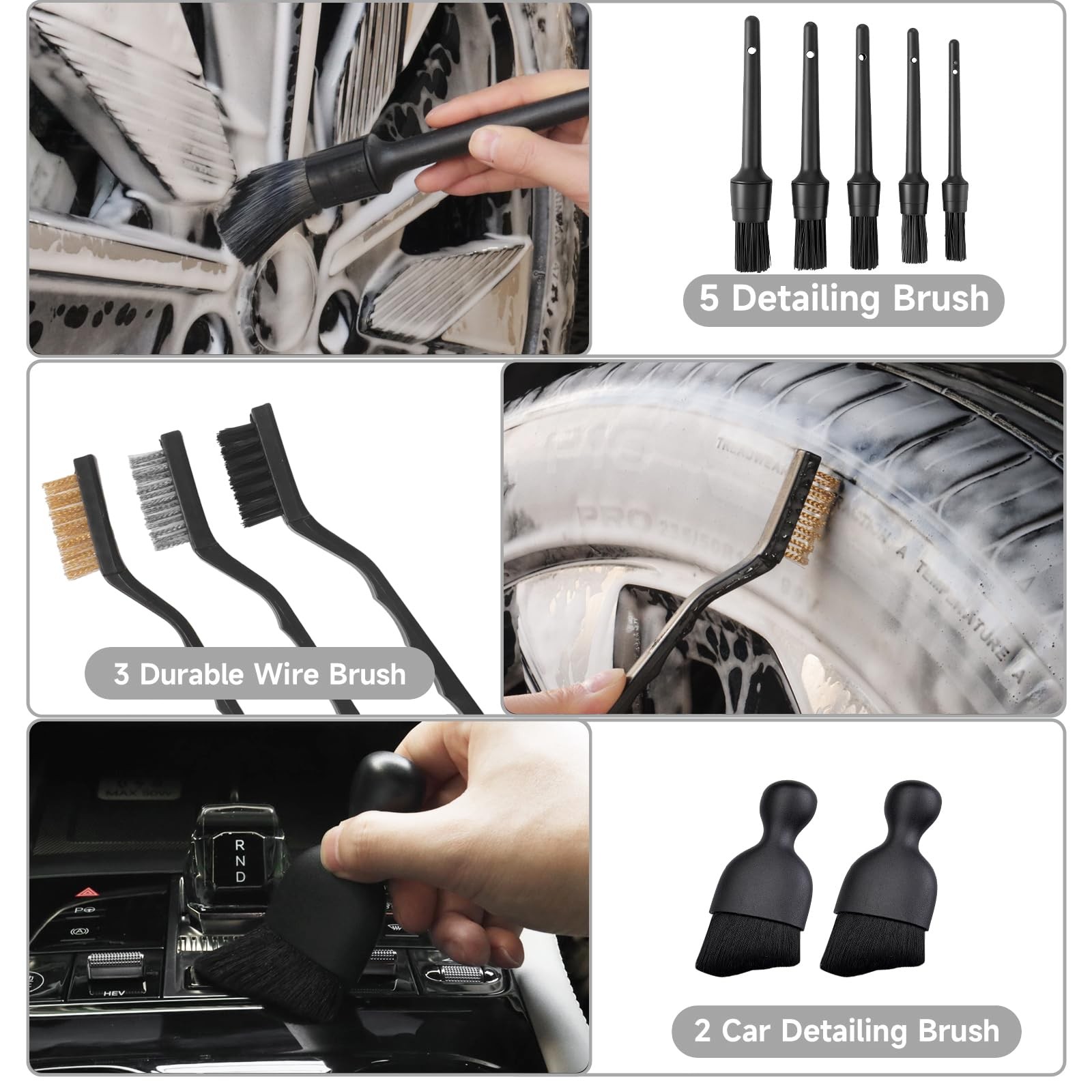 Car Detailing Kit, Car Detailing Brush Set, Car Cleaning Kit, Auto Detailing …