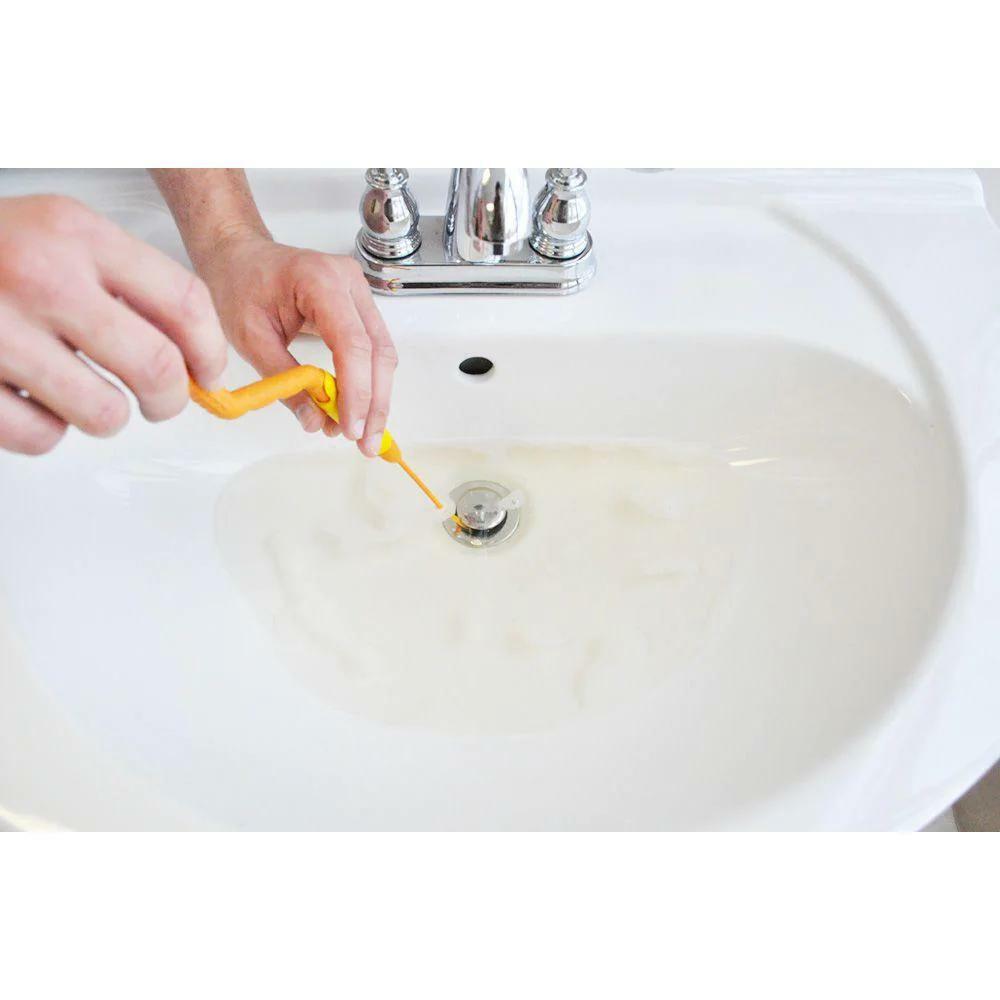 Flexisnake Drain Weasel Drain Clog Remover With Rotating Handle and Two Wands