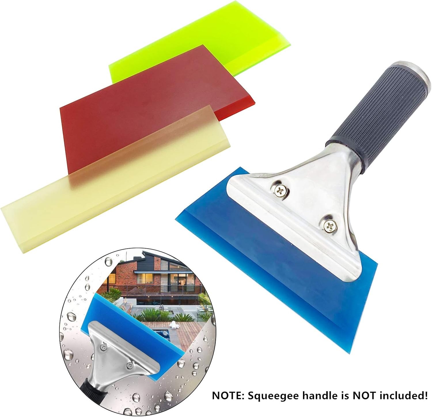 2pack Mini Squeegee Rubber Squeegee, 5.1x 2 inch, for Cleaning Glass, Shower