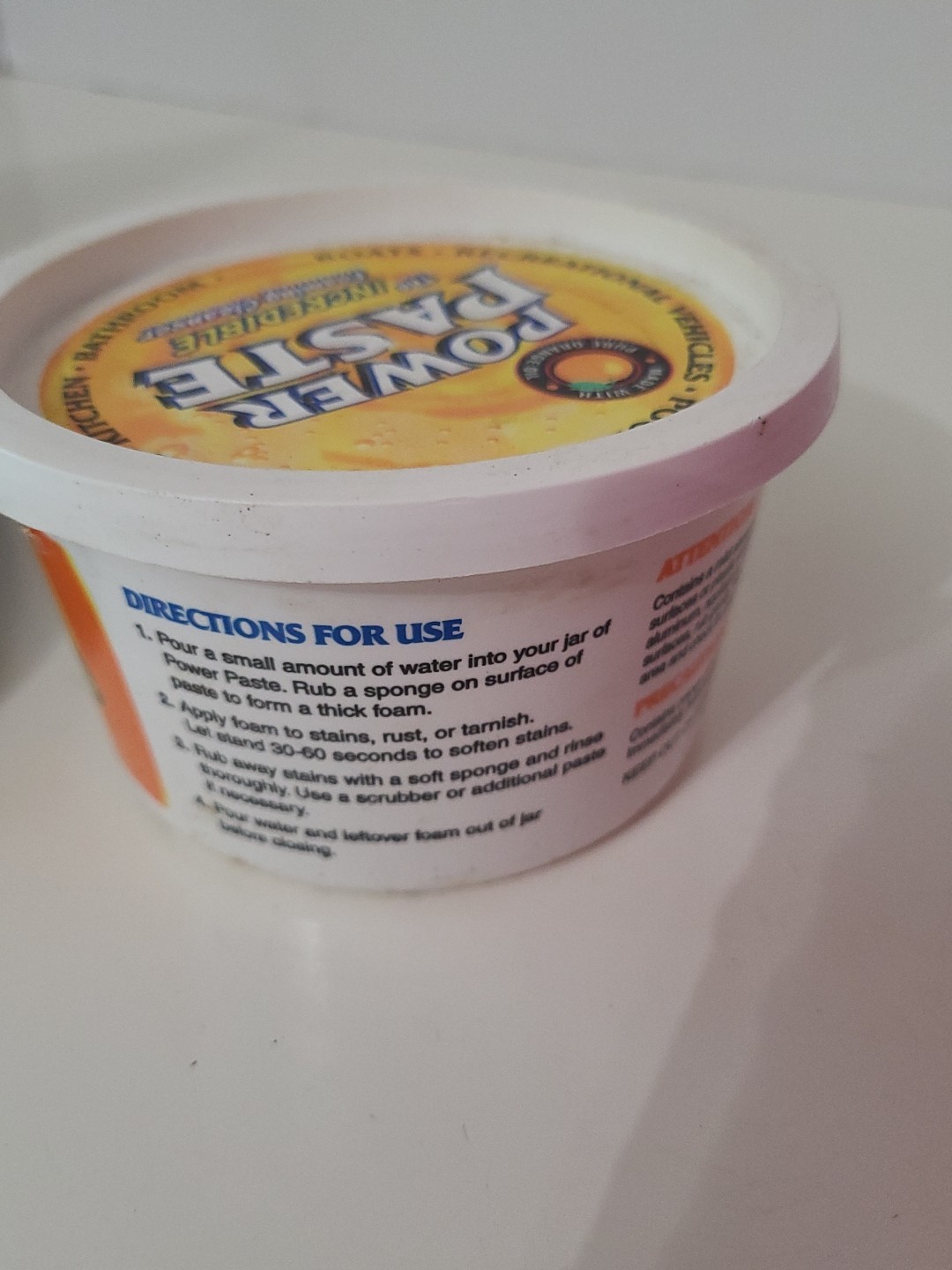 Vintage Orange Clean Natural Cleaning Power Paste 14 oz HSN Prof. Series, Open