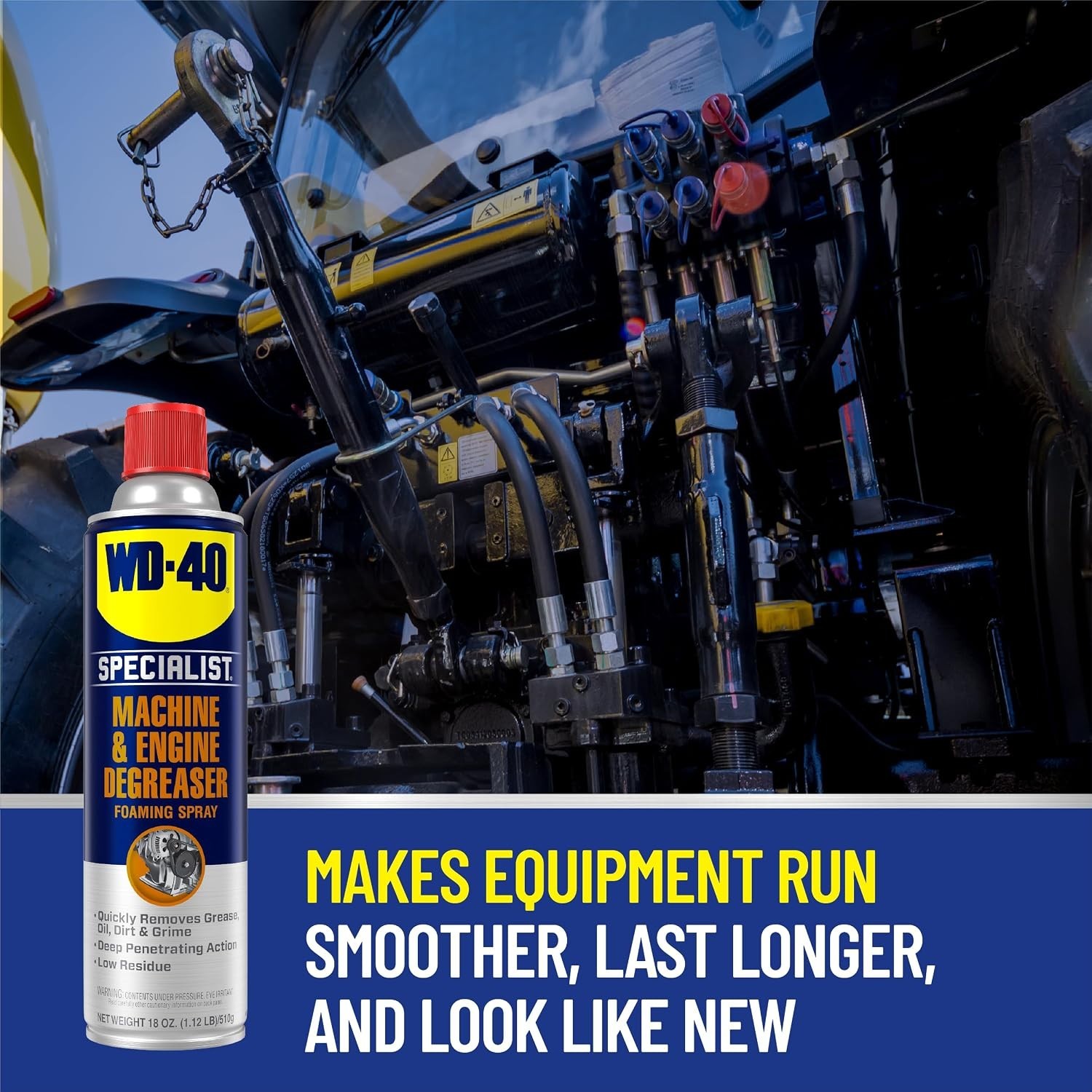 Deep-Penetrating Foaming Degreaser for Machinery, 4-Pack