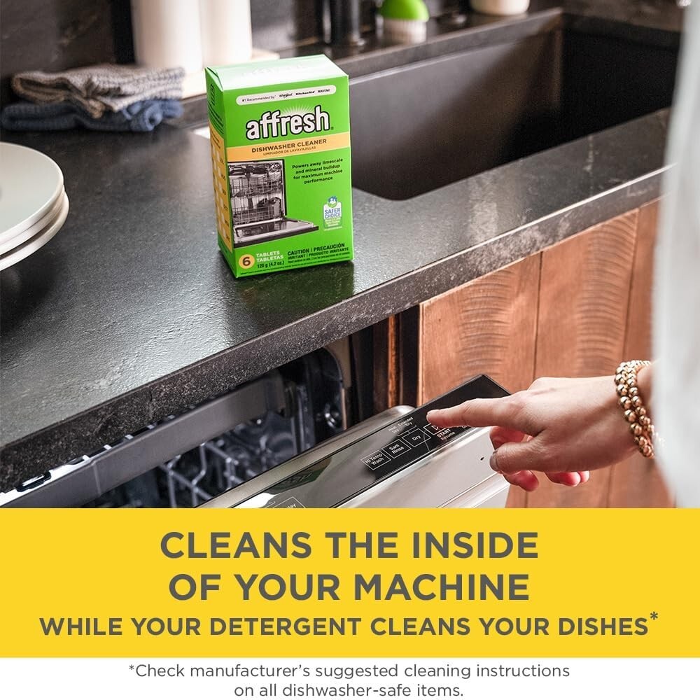 Septic-Safe Dishwasher Cleaner Tablets – 6 Citrus-Infused Tablets for All Models
