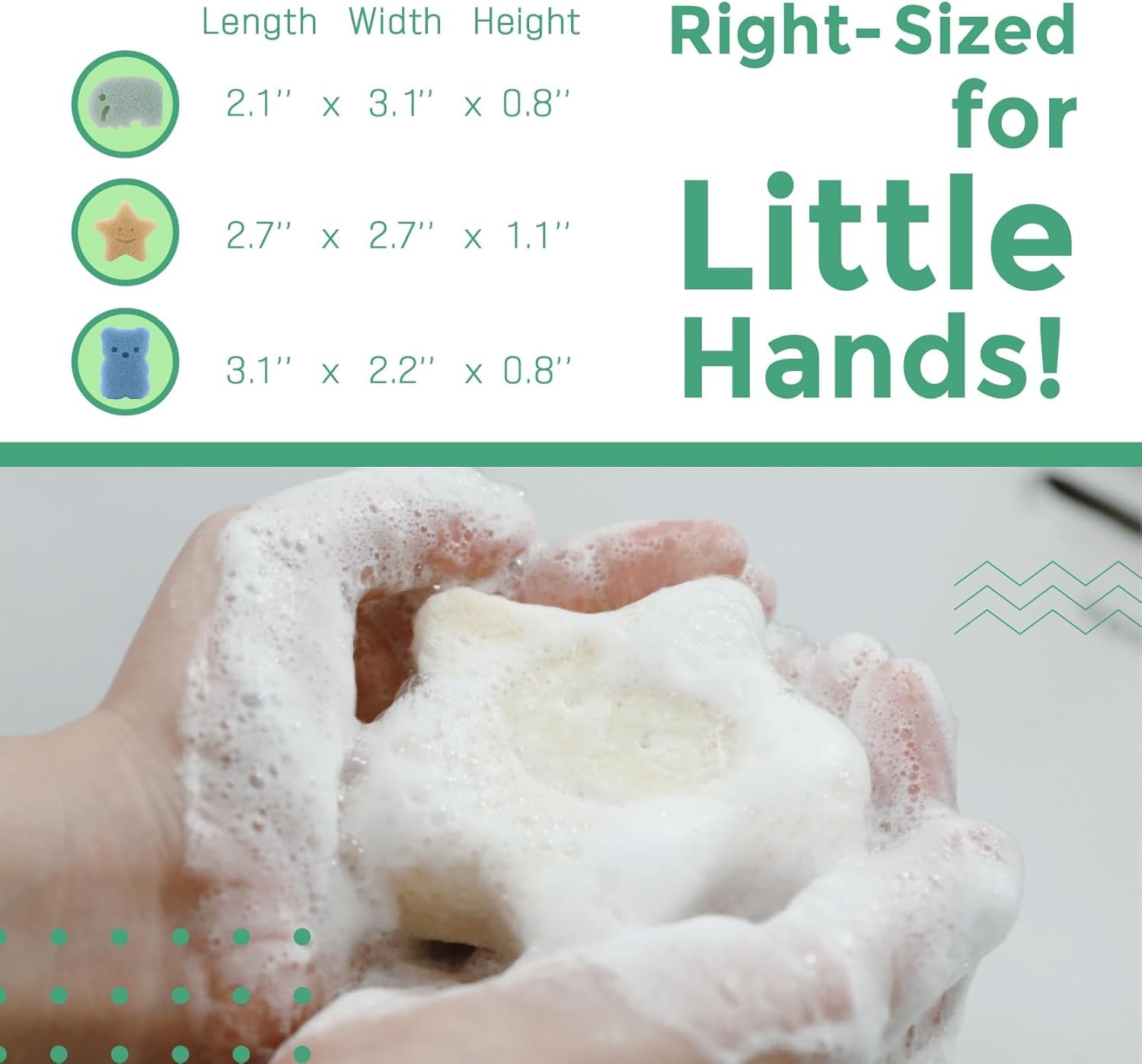 myHomeBody Konjac Baby Spon for Bathing, Cute Shapes Natural Kids Bath