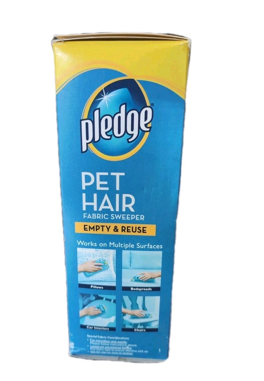 Pledge Fabric Sweeper Pet Hair Multi Use Reusable Traps Cat & Dog Fur Reuse NEW