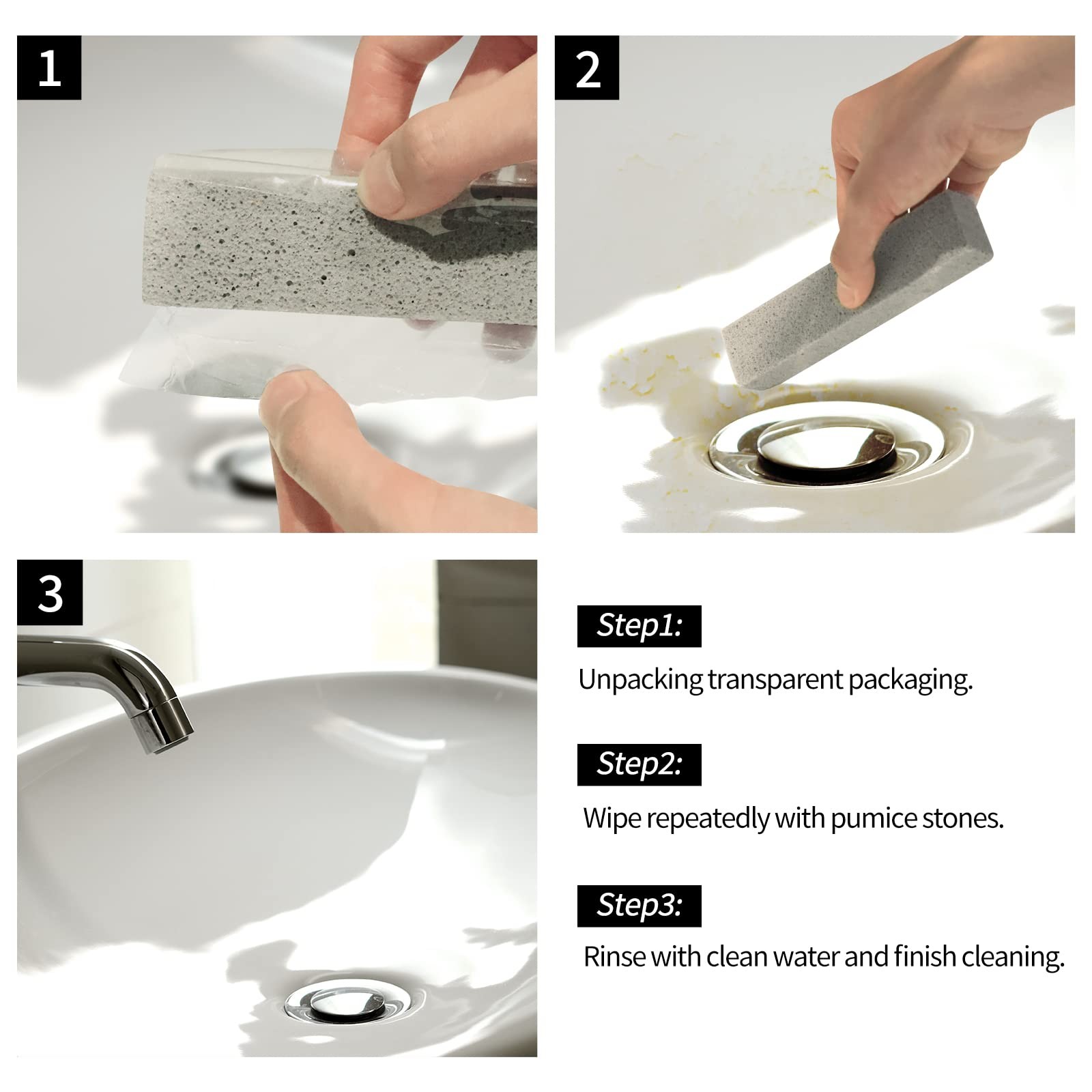 10 Pack Pumice Stone for Cleaning, Pumice Stone for Toilet Cleaning Bowl Stic…