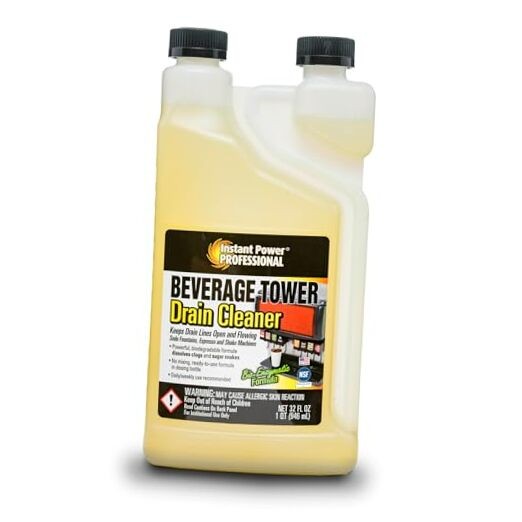 Professional Beverage Tower Drain Cleaner, Keg Line Cleaner Solution 1 Pack