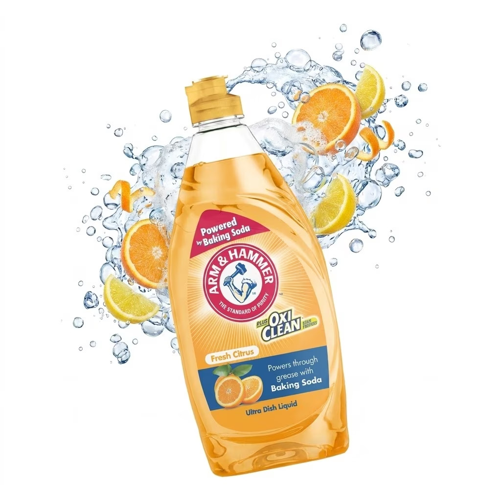 Arm & Hammer + Oxi Clean Ultra Dish Liquid Soap, Fresh Citrus, 115 oz