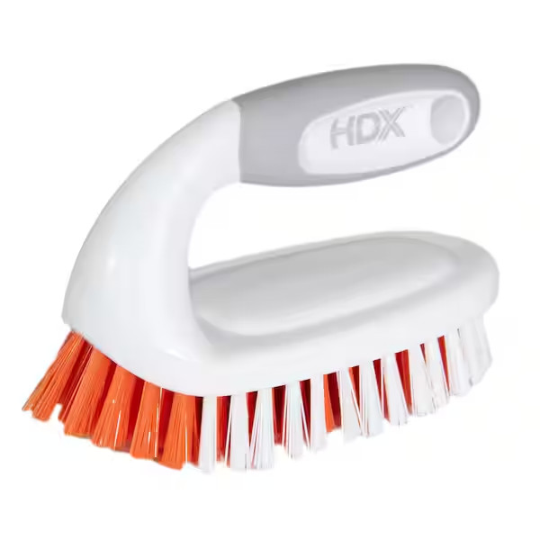 6 in Heavy Duty Scrub Brush Stiff Bristle Iron Handle Grout Cleaning Tool
